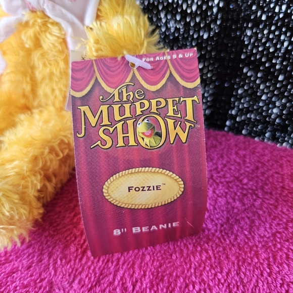 The Muppet Show Fozzie Plush 8" Beanie Bear Jim Henson Company Sababa Toys 2004 - Picture 3 of 9